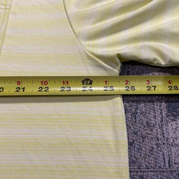 Black Clover Mens Polo Shirt XXL Golf Tech Performance Yellow Stripe Live Lucky - Picture 4 of 10